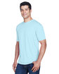 UltraClub Men's Cool & Dry Sport Performance Interlock T-Shirt ice blue ModelQrt