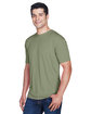 UltraClub Men's Cool & Dry Sport Performance Interlock T-Shirt military green ModelQrt