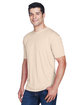 UltraClub Men's Cool & Dry Sport Performance Interlock T-Shirt sand ModelQrt