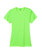 UltraClub Ladies' Cool & Dry Sport Performance Interlock T-Shirt LIME FlatBack