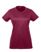 UltraClub Ladies' Cool & Dry Sport Performance Interlock T-Shirt maroon OFFront