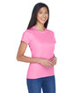 UltraClub Ladies' Cool & Dry Sport Performance Interlock T-Shirt AZALEA ModelQrt