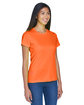 UltraClub Ladies' Cool & Dry Sport Performance Interlock T-Shirt bright orange ModelQrt