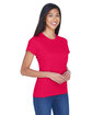 UltraClub Ladies' Cool & Dry Sport Performance Interlock T-Shirt RED ModelQrt