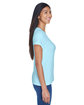 UltraClub Ladies' Cool & Dry Sport Performance Interlock T-Shirt ice blue ModelSide