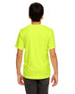 UltraClub Youth Cool & Dry Sport Performance Interlock T-Shirt BRIGHT YELLOW ModelBack