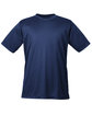 UltraClub Youth Cool & Dry Sport Performance Interlock T-Shirt navy OFFront