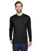UltraClub Adult Cool & Dry Sport Long-Sleeve Performance Interlock T-Shirt  