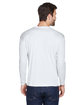 UltraClub Adult Cool & Dry Sport Long-Sleeve Performance Interlock T-Shirt white ModelBack