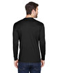 UltraClub Adult Cool & Dry Sport Long-Sleeve Performance Interlock T-Shirt black ModelBack