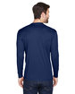 UltraClub Adult Cool & Dry Sport Long-Sleeve Performance Interlock T-Shirt NAVY ModelBack