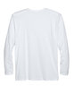 UltraClub Adult Cool & Dry Sport Long-Sleeve Performance Interlock T-Shirt WHITE FlatBack