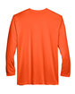 UltraClub Adult Cool & Dry Sport Long-Sleeve Performance Interlock T-Shirt BRIGHT ORANGE FlatBack