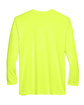 UltraClub Adult Cool & Dry Sport Long-Sleeve Performance Interlock T-Shirt bright yellow FlatBack
