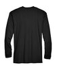 UltraClub Adult Cool & Dry Sport Long-Sleeve Performance Interlock T-Shirt BLACK FlatBack