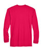 UltraClub Adult Cool & Dry Sport Long-Sleeve Performance Interlock T-Shirt RED FlatBack
