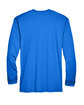 UltraClub Adult Cool & Dry Sport Long-Sleeve Performance Interlock T-Shirt ROYAL FlatBack