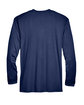 UltraClub Adult Cool & Dry Sport Long-Sleeve Performance Interlock T-Shirt NAVY FlatBack