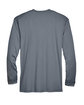 UltraClub Adult Cool & Dry Sport Long-Sleeve Performance Interlock T-Shirt charcoal FlatBack
