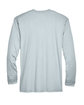 UltraClub Adult Cool & Dry Sport Long-Sleeve Performance Interlock T-Shirt grey FlatBack
