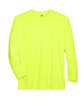 UltraClub Adult Cool & Dry Sport Long-Sleeve Performance Interlock T-Shirt BRIGHT YELLOW FlatFront