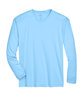 UltraClub Adult Cool & Dry Sport Long-Sleeve Performance Interlock T-Shirt COLUMBIA BLUE FlatFront