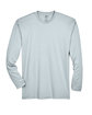 UltraClub Adult Cool & Dry Sport Long-Sleeve Performance Interlock T-Shirt grey FlatFront