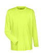 UltraClub Adult Cool & Dry Sport Long-Sleeve Performance Interlock T-Shirt BRIGHT YELLOW OFFront