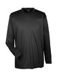UltraClub Adult Cool & Dry Sport Long-Sleeve Performance Interlock T-Shirt black OFFront