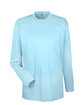 UltraClub Adult Cool & Dry Sport Long-Sleeve Performance Interlock T-Shirt ICE BLUE OFFront