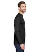 UltraClub Adult Cool & Dry Sport Long-Sleeve Performance Interlock T-Shirt black ModelSide