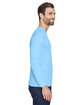 UltraClub Adult Cool & Dry Sport Long-Sleeve Performance Interlock T-Shirt columbia blue ModelSide