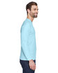 UltraClub Adult Cool & Dry Sport Long-Sleeve Performance Interlock T-Shirt ice blue ModelSide