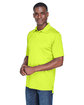 UltraClub Men's Cool & Dry Sport Performance Interlock Polo bright yellow ModelQrt