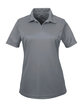 UltraClub Ladies' Cool & Dry Sport Performance Interlock Polo charcoal OFFront