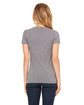 Bella + Canvas Ladies' Triblend Short-Sleeve Deep V-Neck T-Shirt grey triblend ModelBack