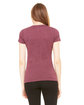 Bella + Canvas Ladies' Triblend Short-Sleeve Deep V-Neck T-Shirt maroon triblend ModelBack