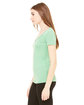 Bella + Canvas Ladies' Triblend Short-Sleeve Deep V-Neck T-Shirt green triblend ModelSide