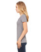 Bella + Canvas Ladies' Triblend Short-Sleeve Deep V-Neck T-Shirt grey triblend ModelSide