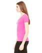 Bella + Canvas Ladies' Triblend Short-Sleeve Deep V-Neck T-Shirt berry triblend ModelSide