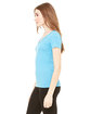 Bella + Canvas Ladies' Triblend Short-Sleeve Deep V-Neck T-Shirt aqua triblend ModelSide