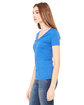 Bella + Canvas Ladies' Triblend Short-Sleeve Deep V-Neck T-Shirt tr royal triblnd ModelSide