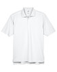 UltraClub Men's Cool & Dry Stain-Release Performance Polo white FlatFront