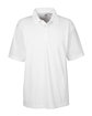 UltraClub Men's Cool & Dry Stain-Release Performance Polo white OFFront