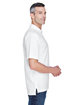 UltraClub Men's Cool & Dry Stain-Release Performance Polo white ModelSide