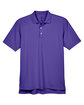 UltraClub Men's Cool & Dry Stain-Release Performance Polo purple FlatFront