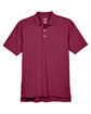 UltraClub Men's Cool & Dry Stain-Release Performance Polo MAROON FlatFront