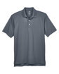 UltraClub Men's Cool & Dry Stain-Release Performance Polo charcoal FlatFront