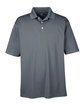 UltraClub Men's Cool & Dry Stain-Release Performance Polo CHARCOAL OFFront