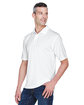 UltraClub Men's Cool & Dry Stain-Release Performance Polo white ModelQrt